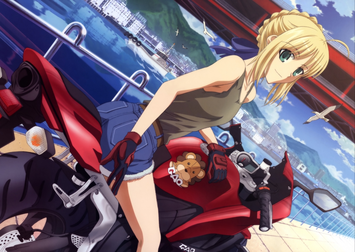 Fate stay night motorcycle girl s