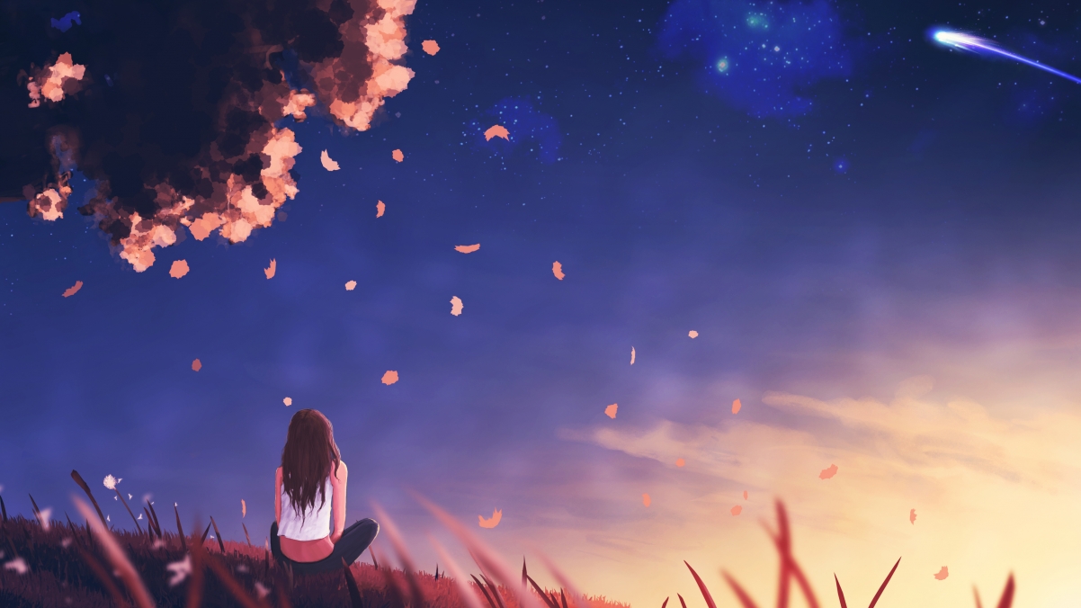 Dream girl hope sky tree