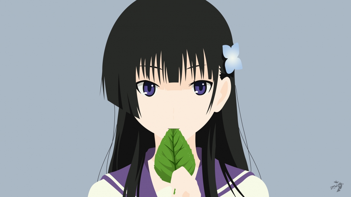 Cute Girl Simple 4K Anime Wallpaper