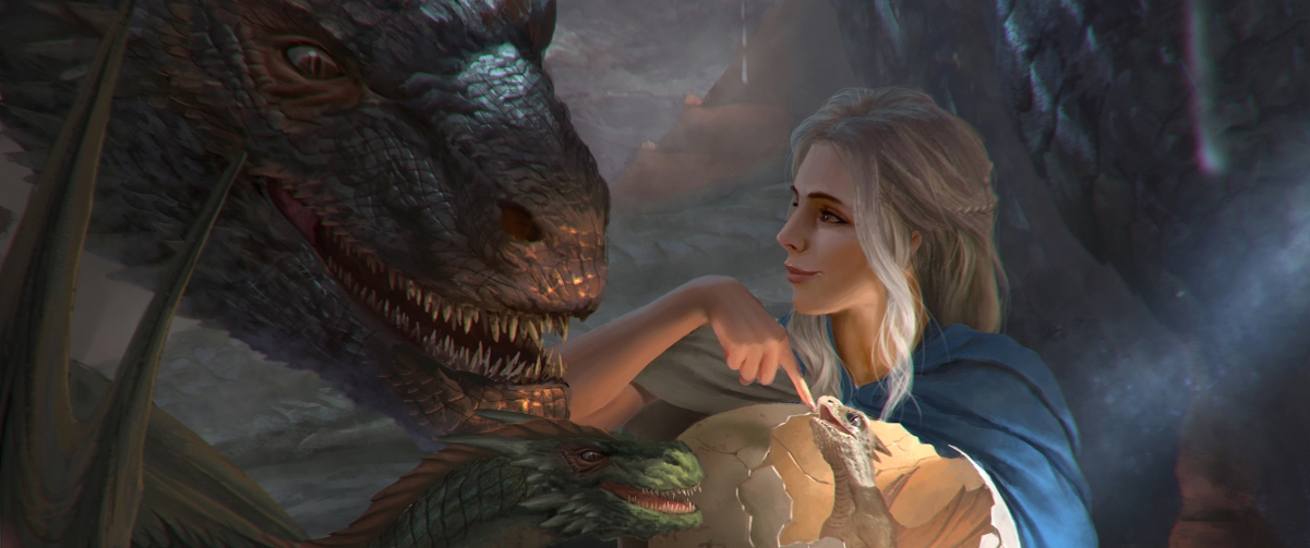 Beauty and Dinosaur Wallpaper 3440x1440