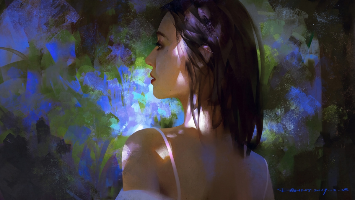 Beauty side face, side face, beautiful back