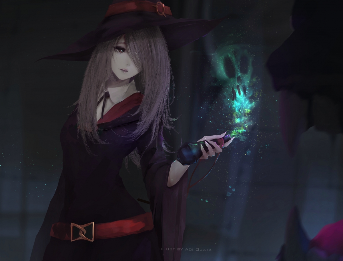 Hat, magic, little girl, witch,