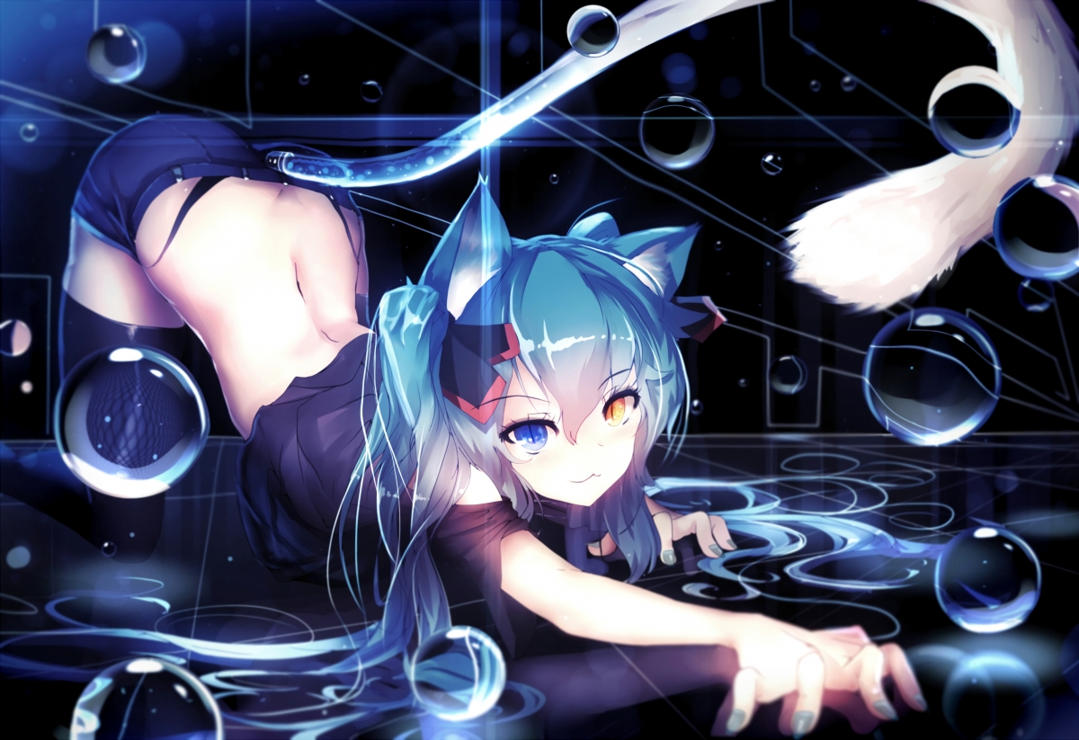 Cat Hatsune Miku 4k Anime Wallpaper
