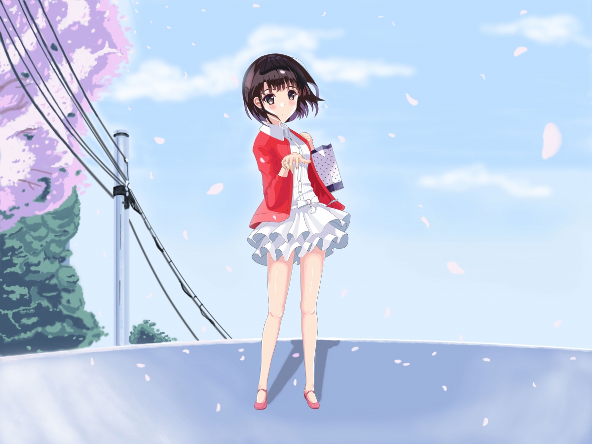 Passerby heroine Kato Megumi 4k anime wall