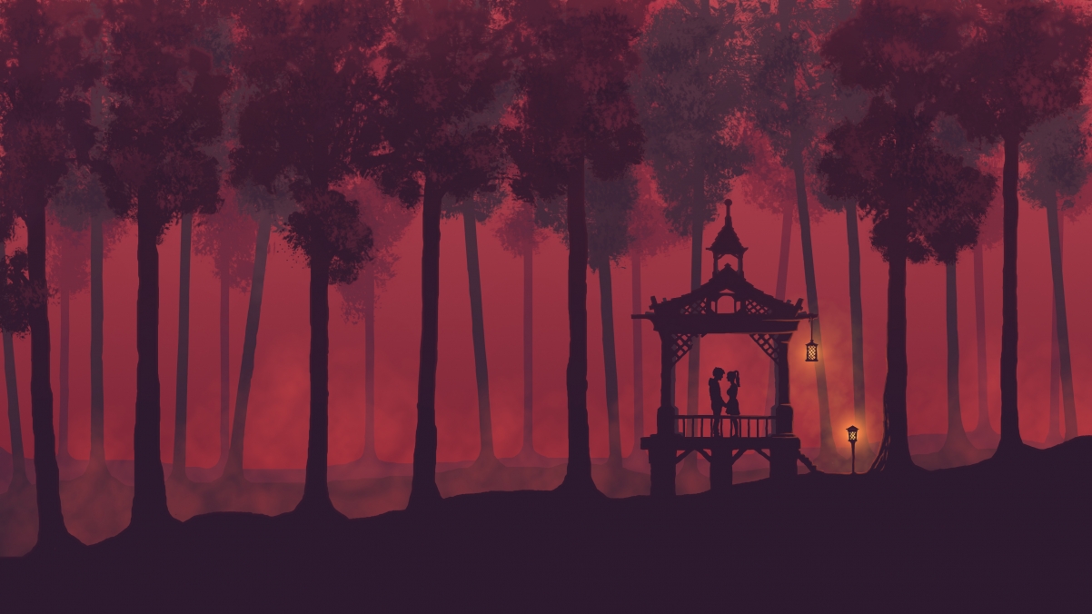 Romantic forest 4k wallpaper