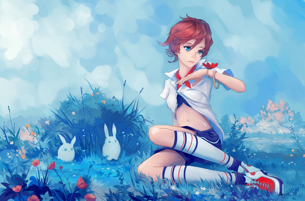 Cute anime girl 5K pictures