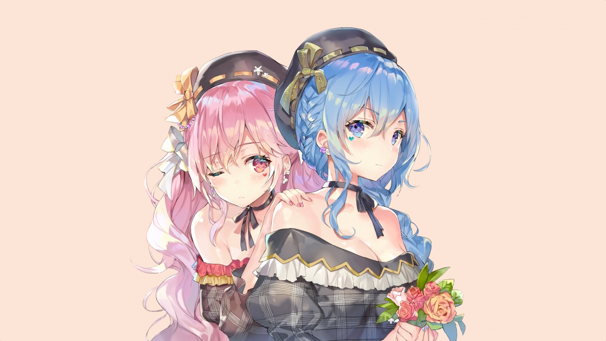 Cute Anime Sisters 4K Anime Wallpaper