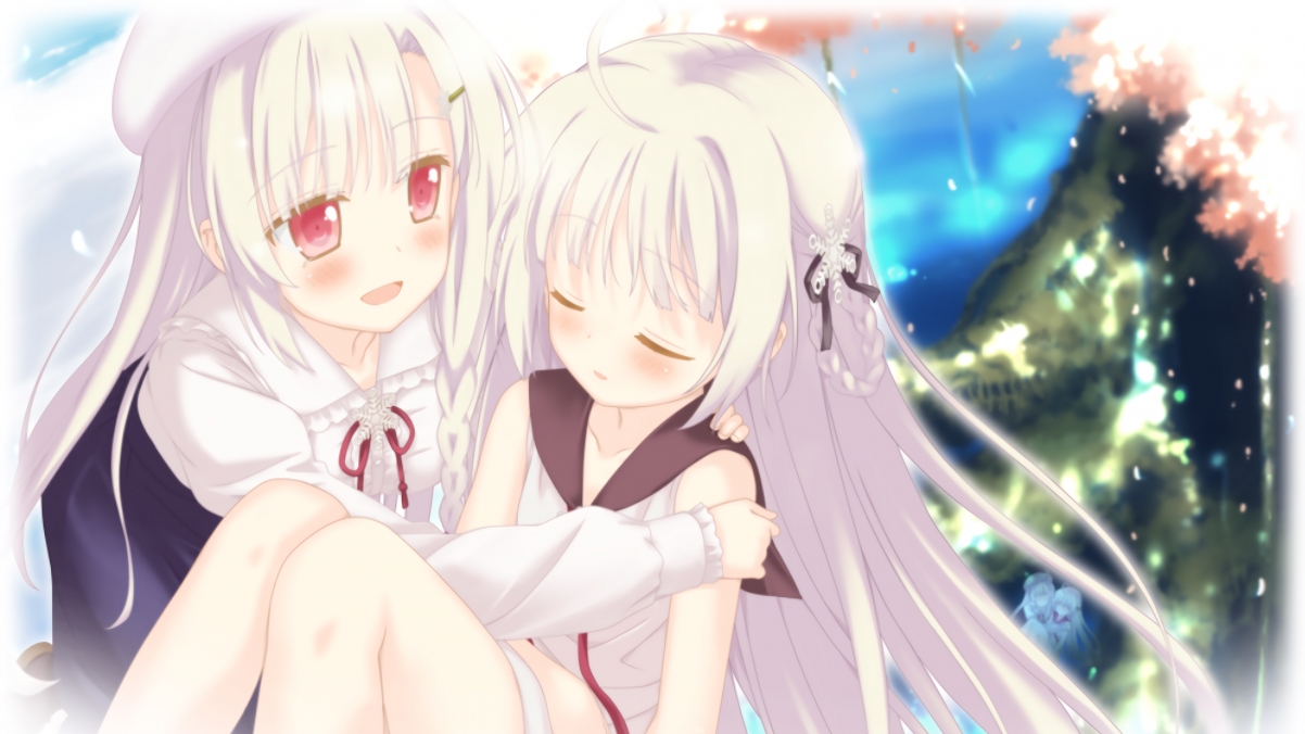 Cute Anime Sisters 4K Wallpaper