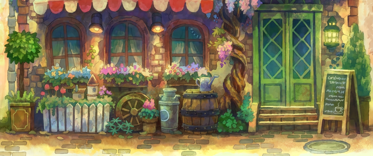 Coffee House 3440x1440 Anime Wallpaper