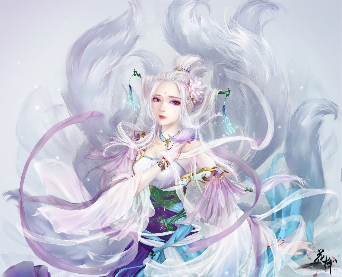 Nine-tailed fox Langya Chinese style beautiful