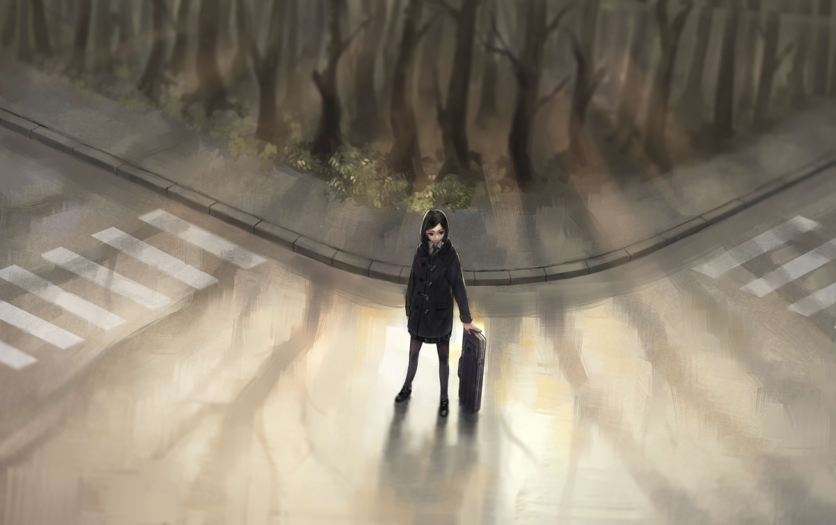 Street girl illustrator wallpaper