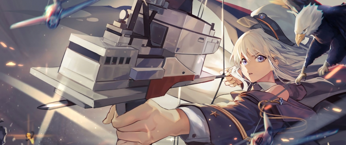 Fleet Girls 3440x1440 Anime Wall