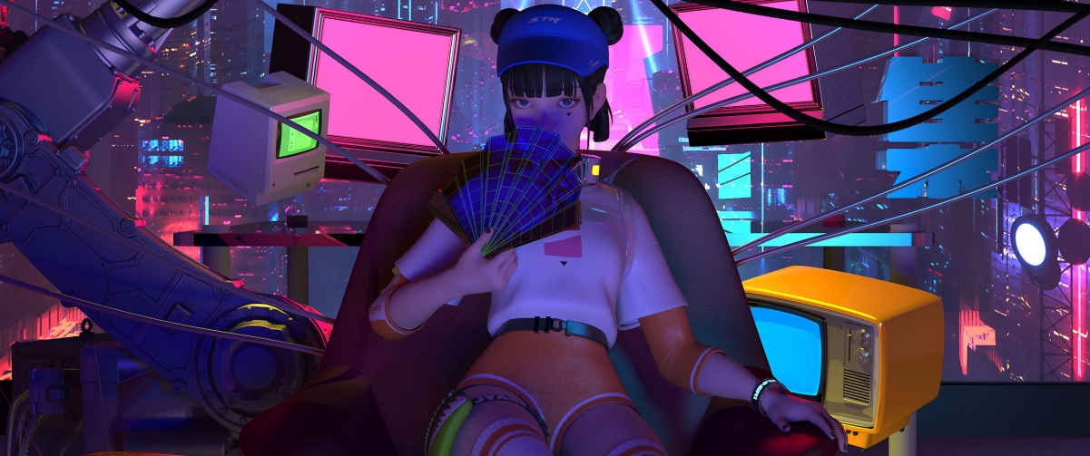 Jiyuanmei HD Original Painting 3440x144