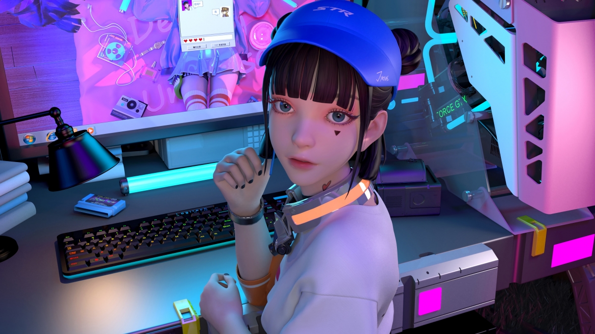 Jiyuan beauty video game girl 4k computer wall