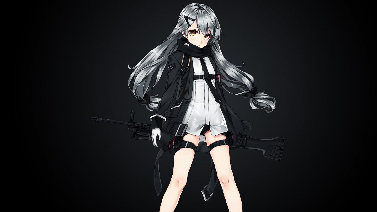 Machine Gun Girl 4K Anime Wallpaper