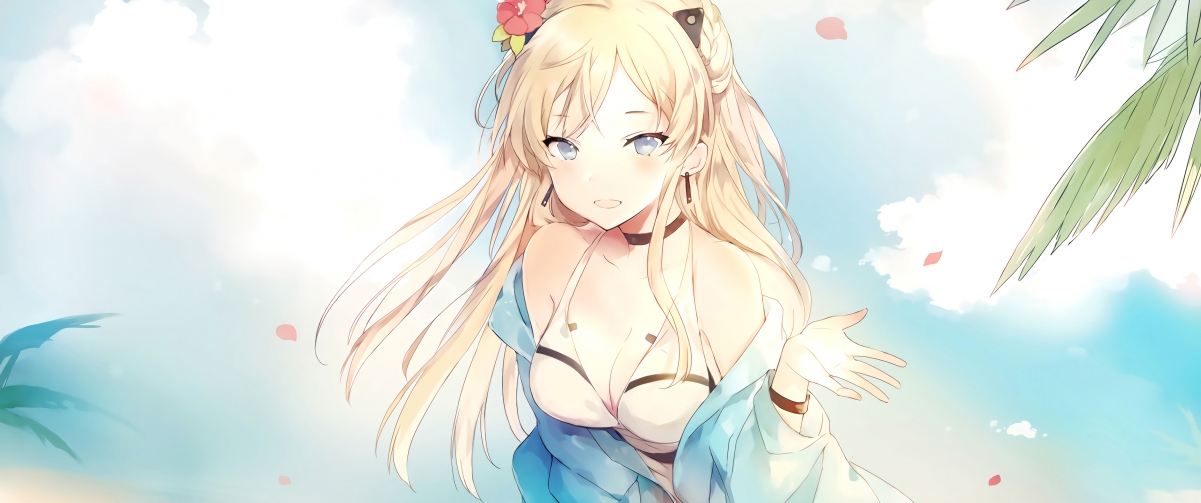 Anime girl with yellow hair