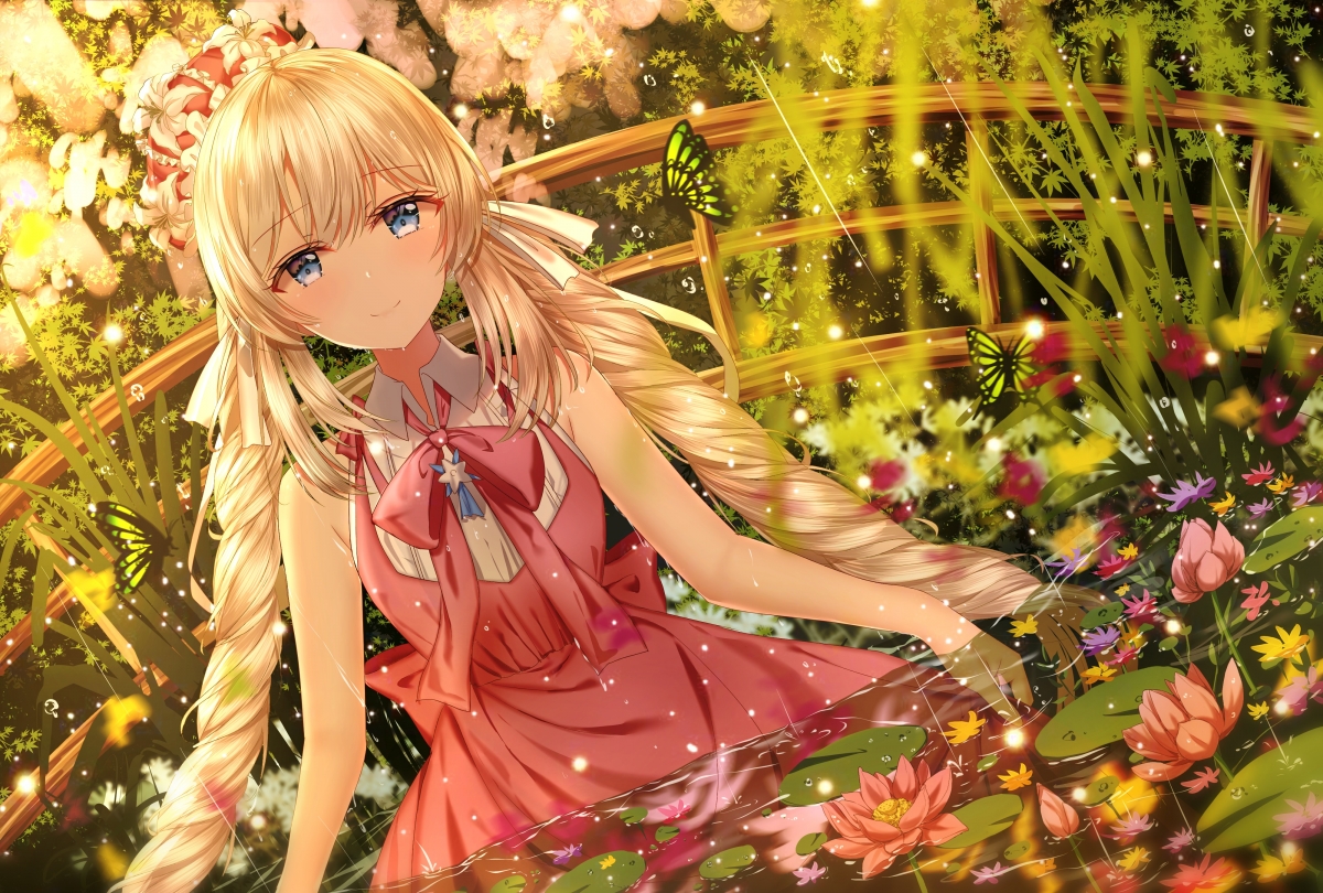 Garden Girl 4k Anime Wallpaper