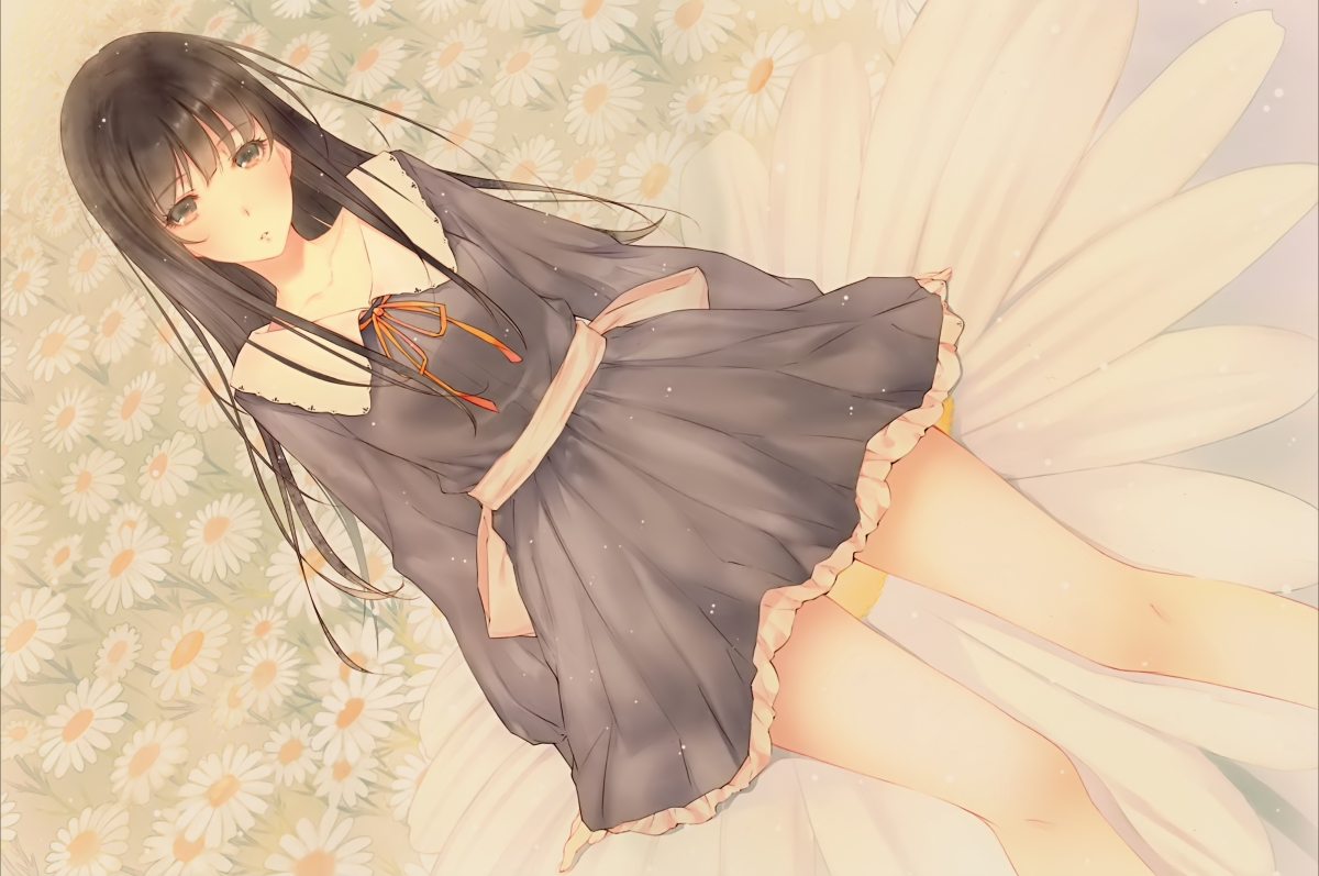 Petals flowers girls skirt 4k