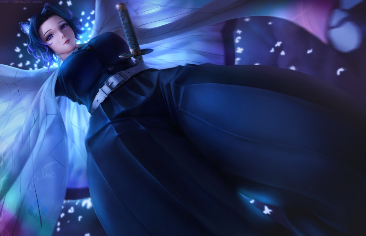 Butterfly Ninja Demon Blade 4k HD Wall