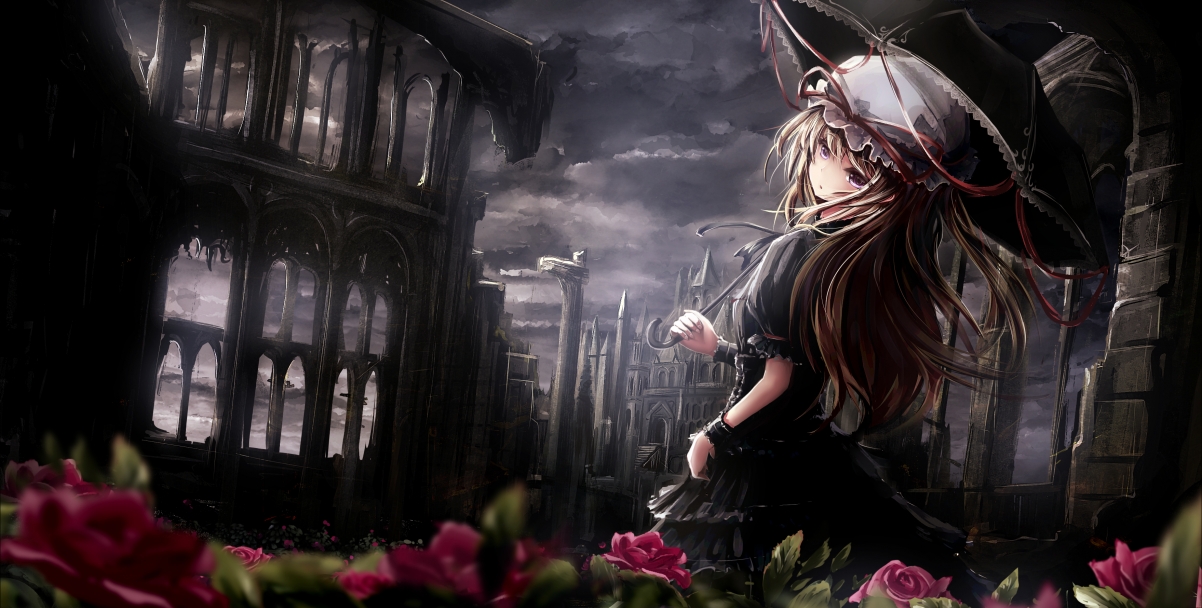 Black and white city flowers girl necor