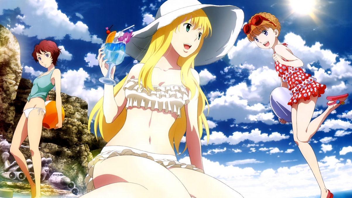 Beach Anime Beautiful Girl 5K Wallpaper