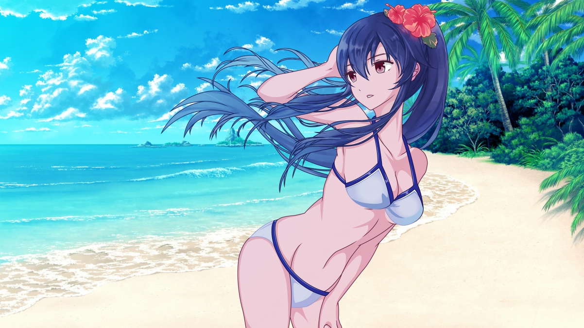 Cute and sexy in bikini on the beach