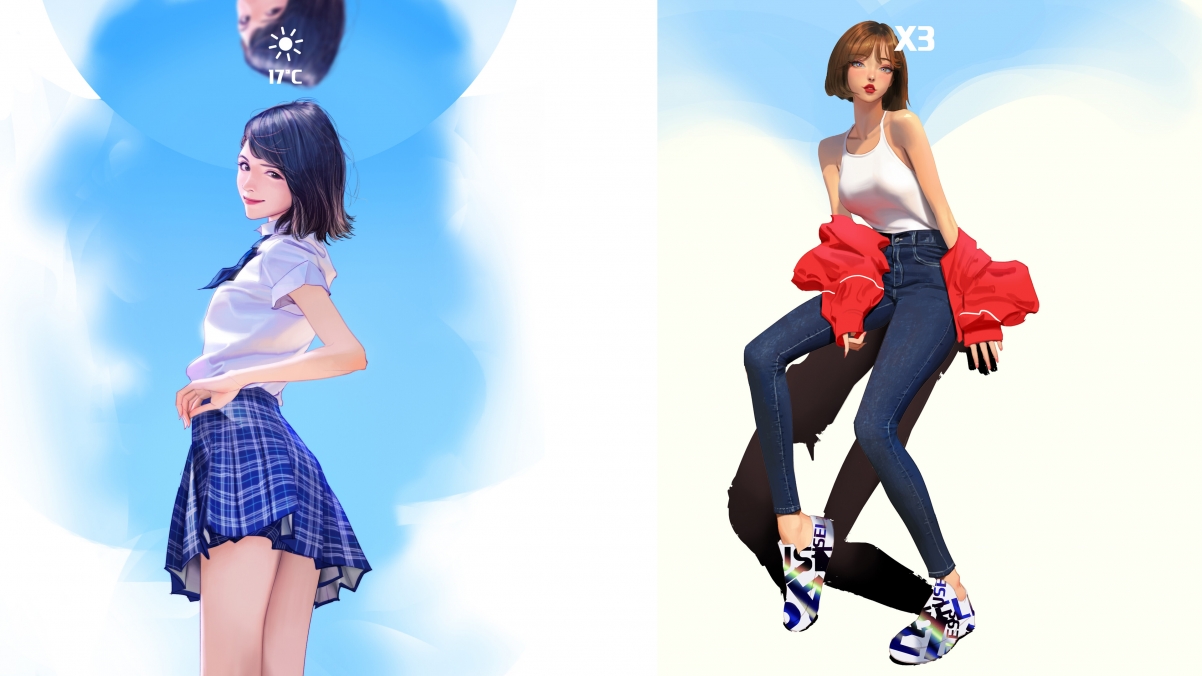 Beautiful personality anime beauty puzzle 4k