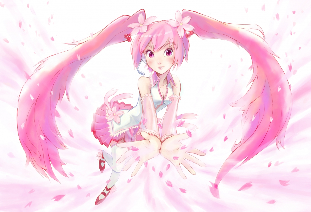 Pink Sakura Petal Girl Voc
