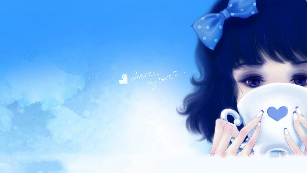 Non-mainstream blue cute girl butterfly