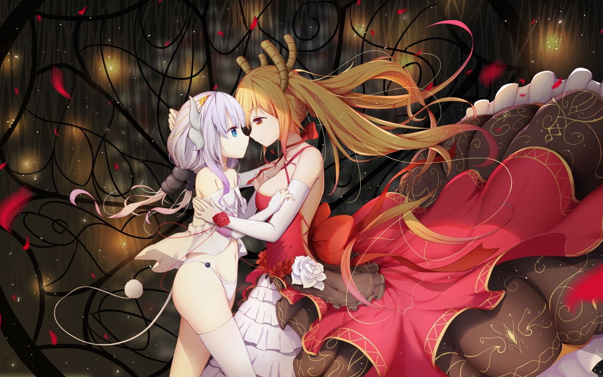 Two-dimensional Asaharu-Dragon Maid Anime Wall