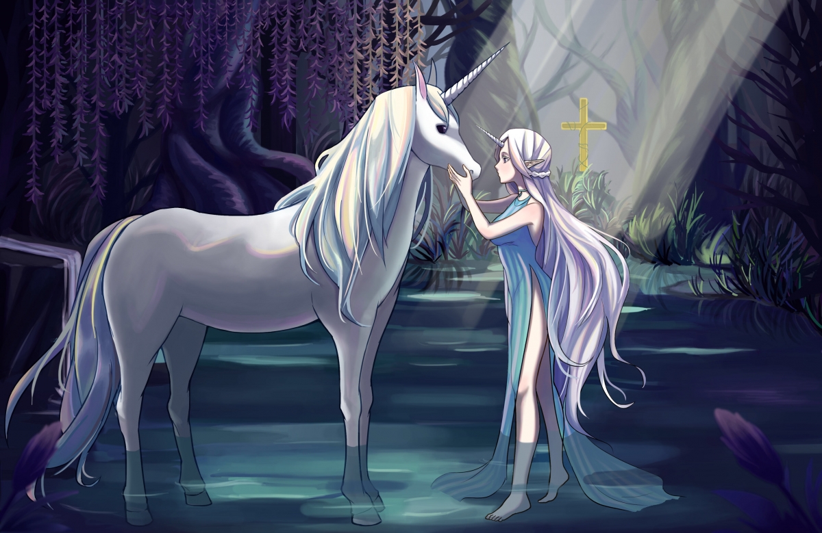 Unicorn Illustration Wallpaper