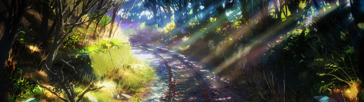 Anime Railway Scenery 3840x1080 Wall