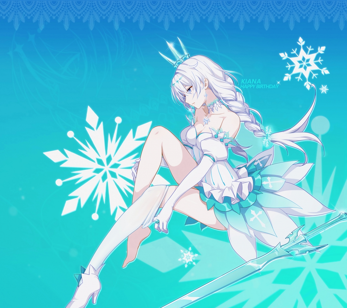 Winter Princess Qiyana 4k Anime Wall