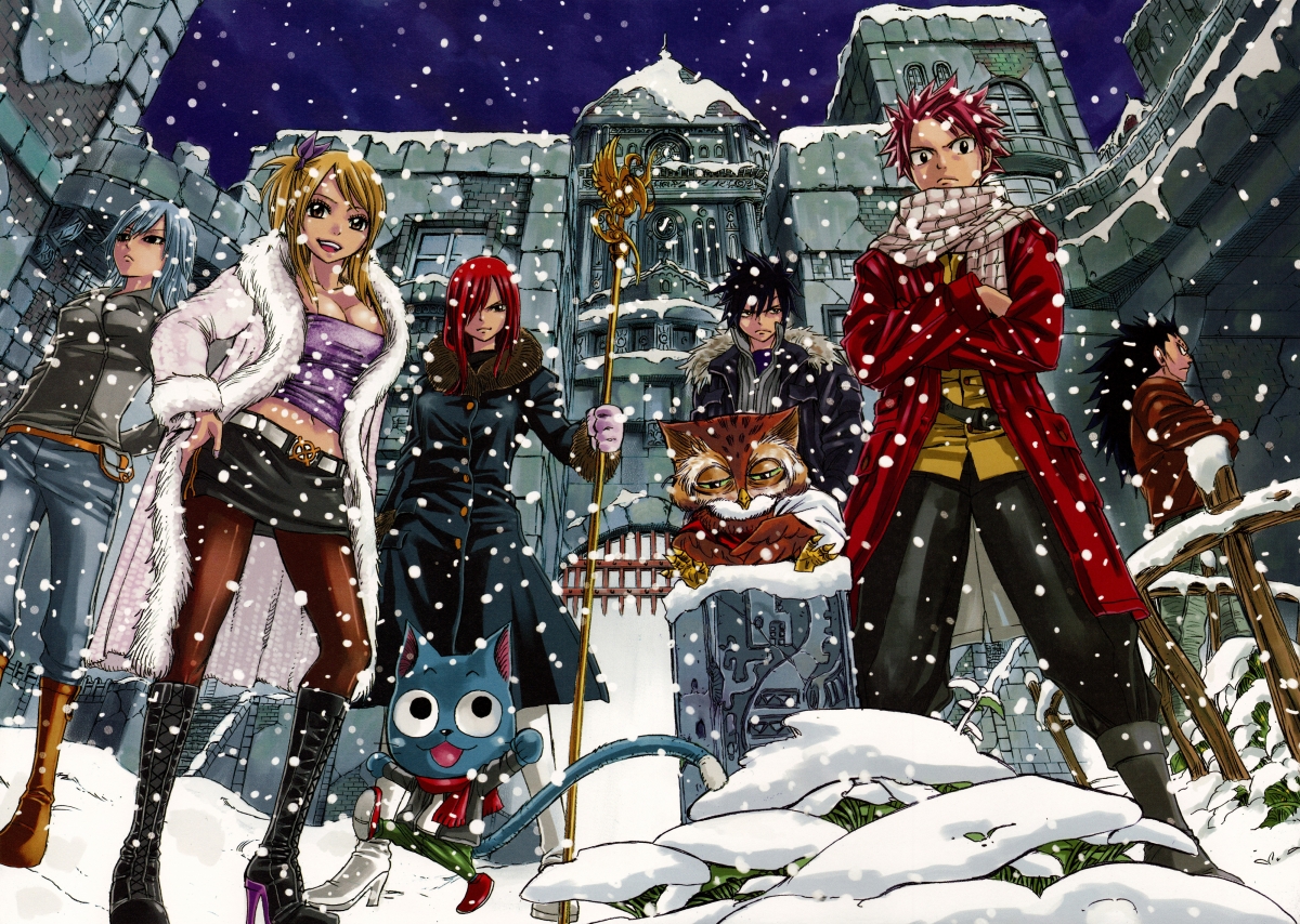 Winter, snow, fairy tail 4K
