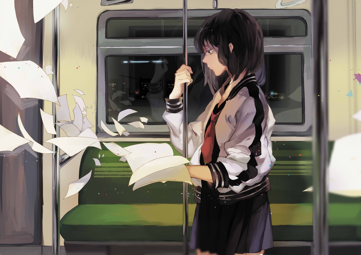 Metro girl two-dimensional anime wall