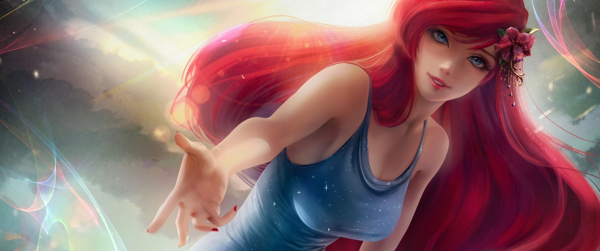 Disney Red Long Haired Mermaid 34