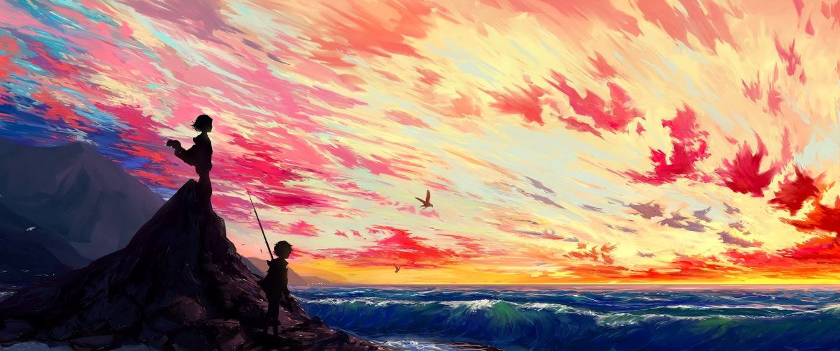 Sailing on the island 3440x1440 HD