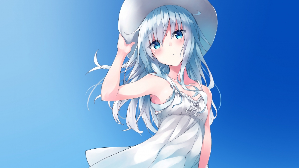 Anime Girl Wearing Hat 4K Wallpaper