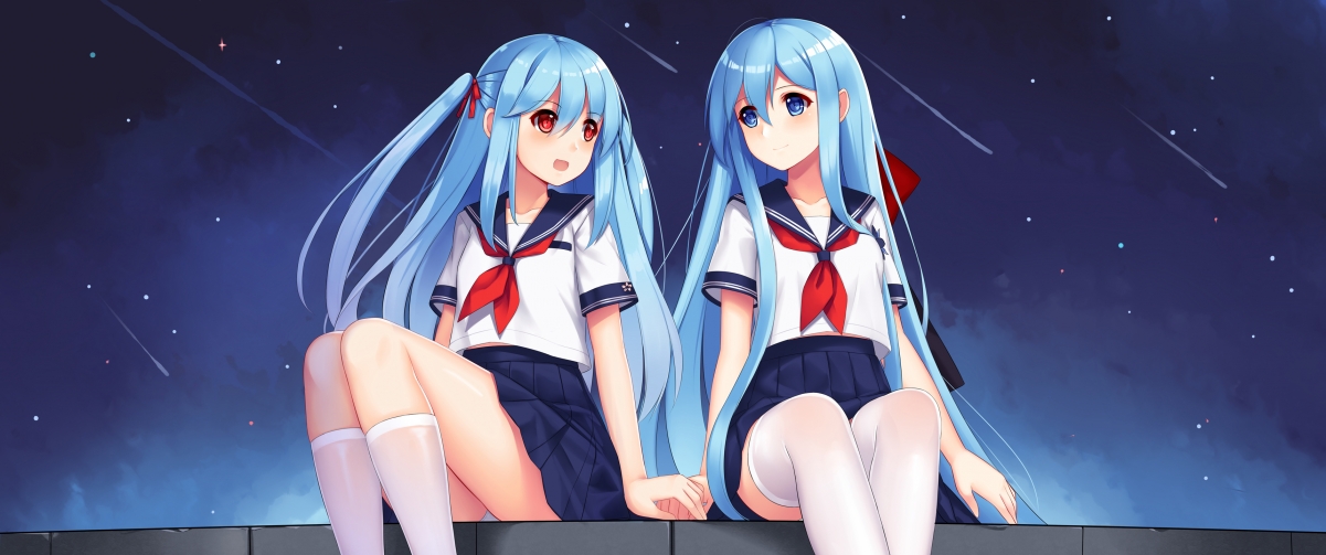 Fubuki and Shirayuki 3440x1440 Anime