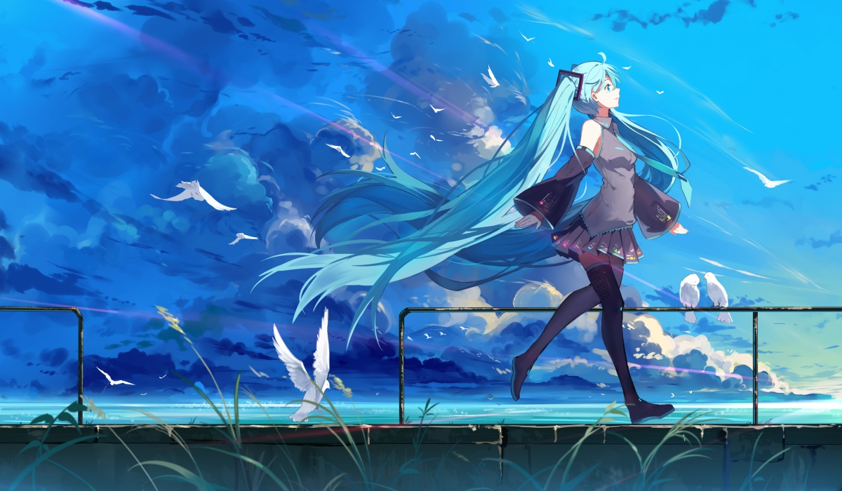Hatsune Miku VOCALOID Landscape Wall