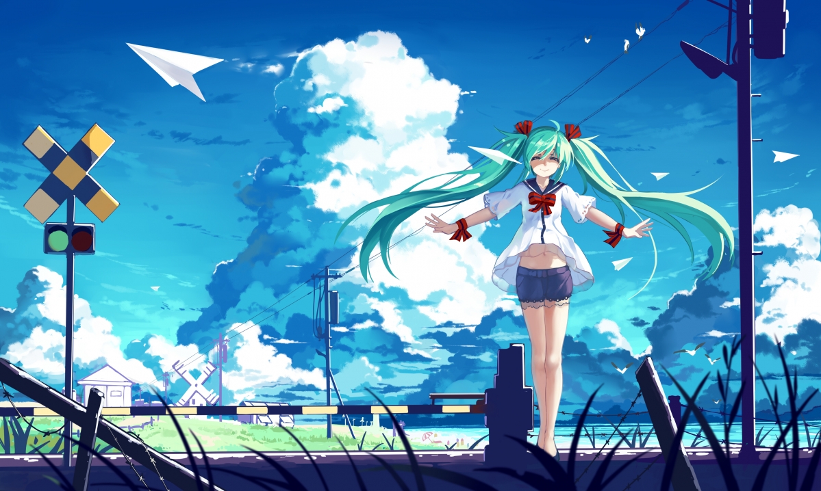 Miku Hatsune Miku Beautiful Painting Style Wall
