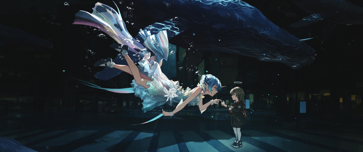 Hatsune Miku, underwater, dress, beautiful