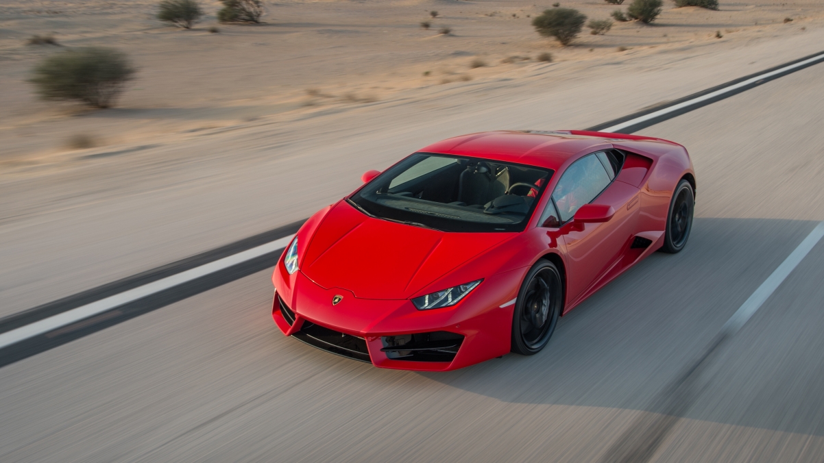 Red Lamborghini sports car 3840x2