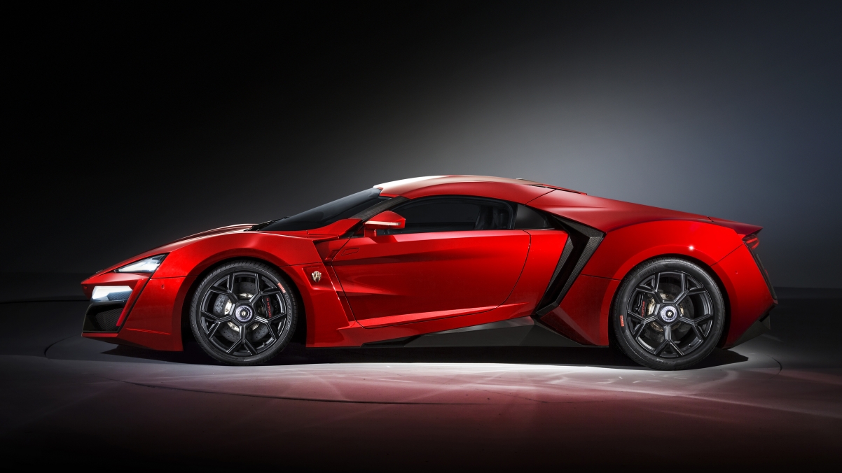 Red supercar Lykan Hype