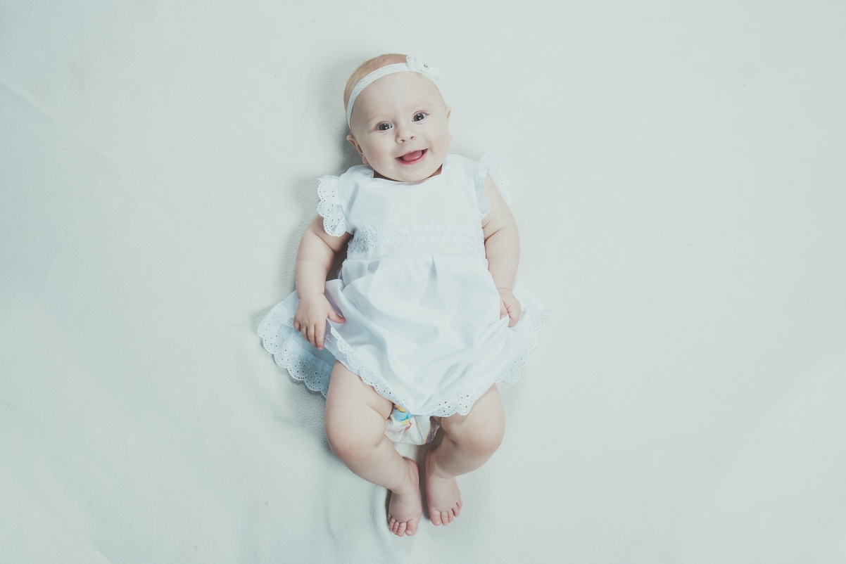 Smiling baby infant little girl 4