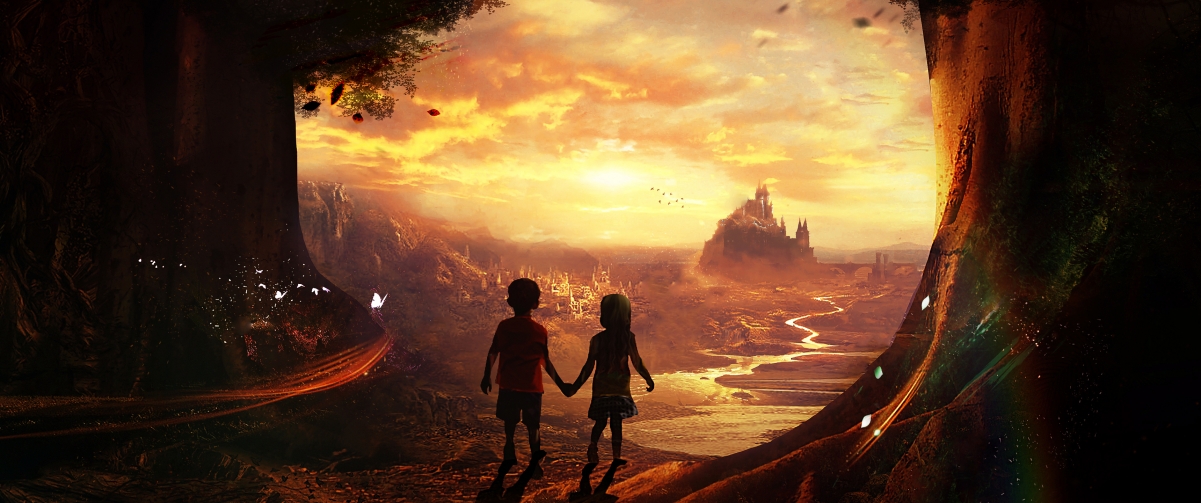 Fairy tale children 3440x1440 wallpaper