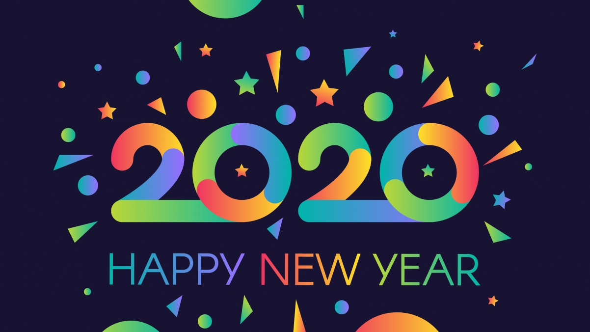 Colorful 2020 Happy New Year Ideas