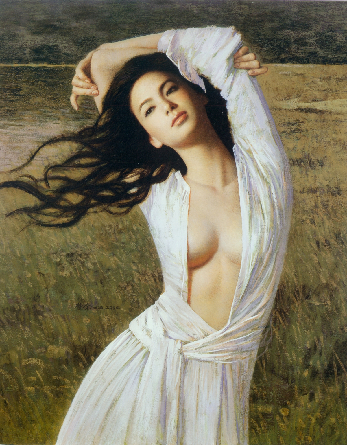 Sexy beauty oil painting picture material big