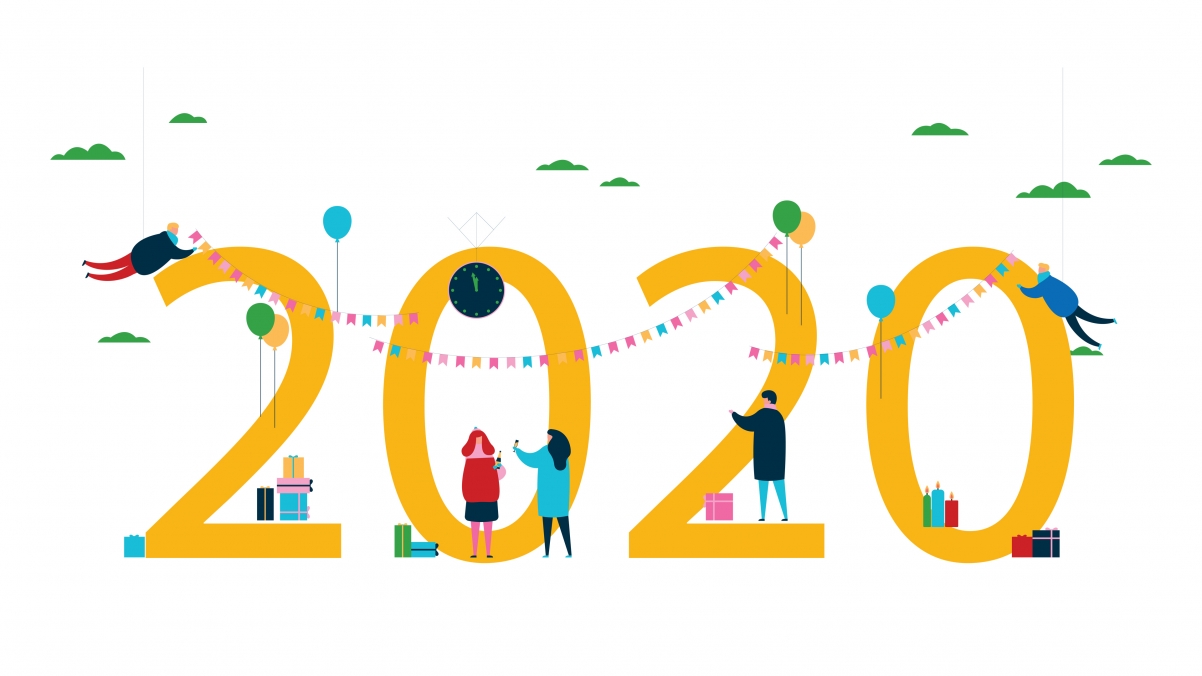 Happy new year 2020 year of the rat personality creation