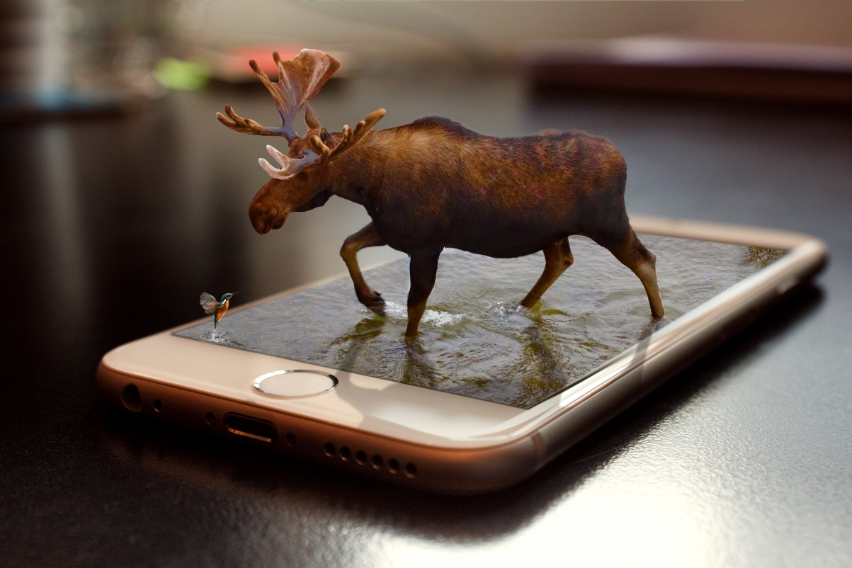 Moose 3d phone water smart hand